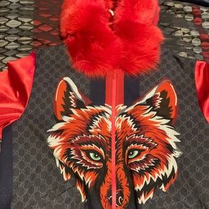 COPY - Black&Red (Large) custom gucci jacket